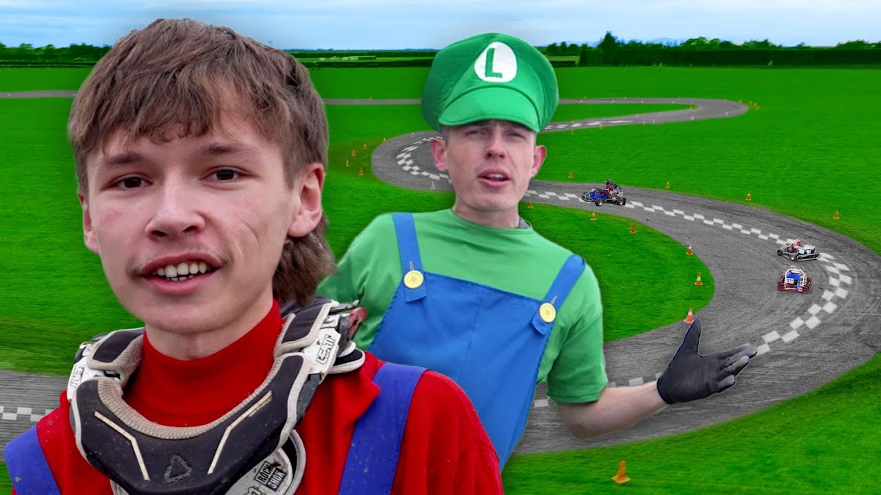 Real-life Mario Kart battle! Chris VS Manu grass cart showdown | What Now challenges