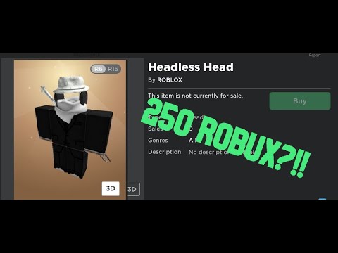 250 Robux Headless Head Roblox Glitch Youtube - ved_dev roblox headless head