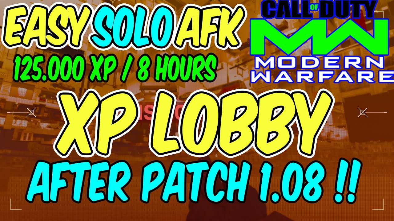 COD MW GLITCH *NEW* XP Lobby EASY SOLO AFK XP LOBBY PRIVATE MATCH AFTER PATCH 1.08 PS4