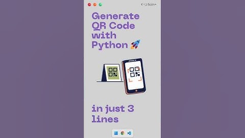 Generate QR Code with Python in just 3 lines 🔥| Sain Plus #python #shorts