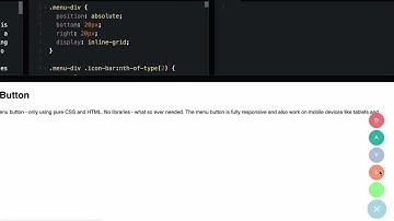 CSS Only Floating Menu Button Demo