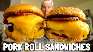 My first time eating New Jersey pork roll breakfast sandwiches