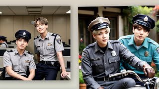 👮‍♂️🔥 Suga & Jungkook in Police Uniform | BTS AI Edit 💜✨