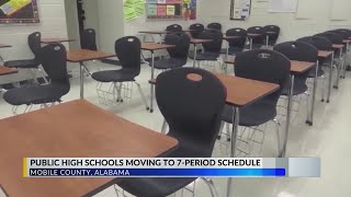 Mobile County public high schools moving to 7-period schedule