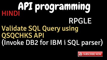 using QSQCHKS API to validate SQL statements in RPG