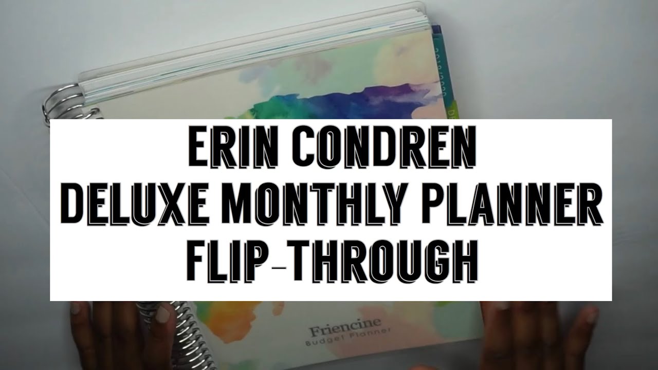 Erin Condren Deluxe Monthly Planner Flip Through - YouTube