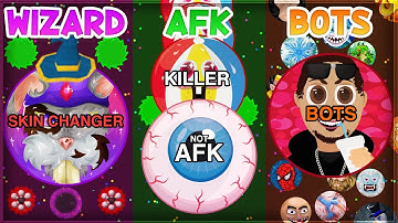 AGMA.IO WIZARD vs AFK vs BOTS *SKIN CHANGER & 100XXL BOTS*