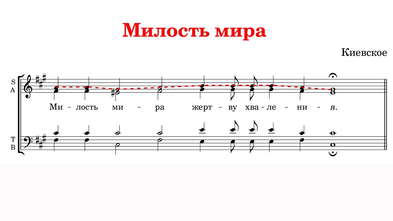 МИЛОСТЬ МИРА Киевское - Сопрановая партия - YouTube