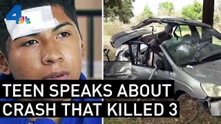 Teen Survivor Speaks About Crash That Killed 3 Friends After Car Was Rammed Off Road | NBCLA