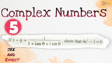 If x+iy=(1)/(1+ cos theta+ isin theta), show that 4x^(2)-1=0.In an Easy way 👍..