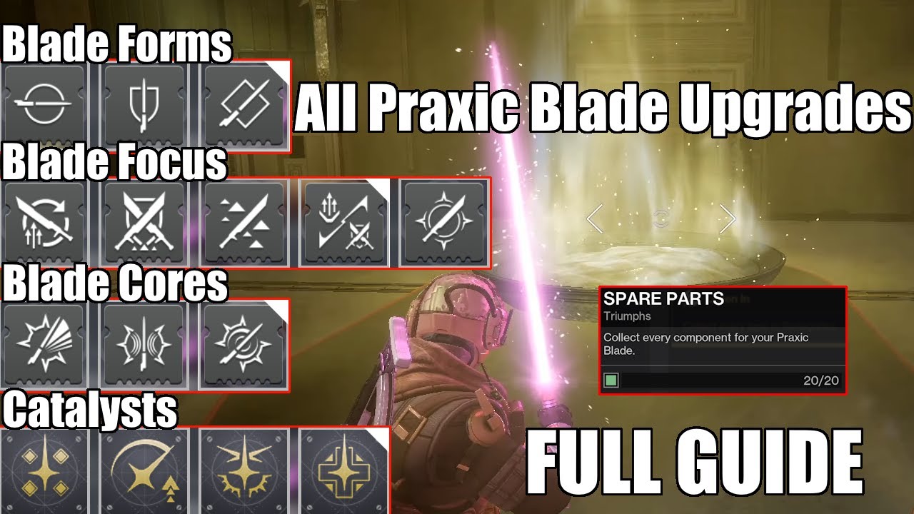 How to get ALL Parts for the Praxic Blade | All Catalysts, Blade Forms, Focus & Cores