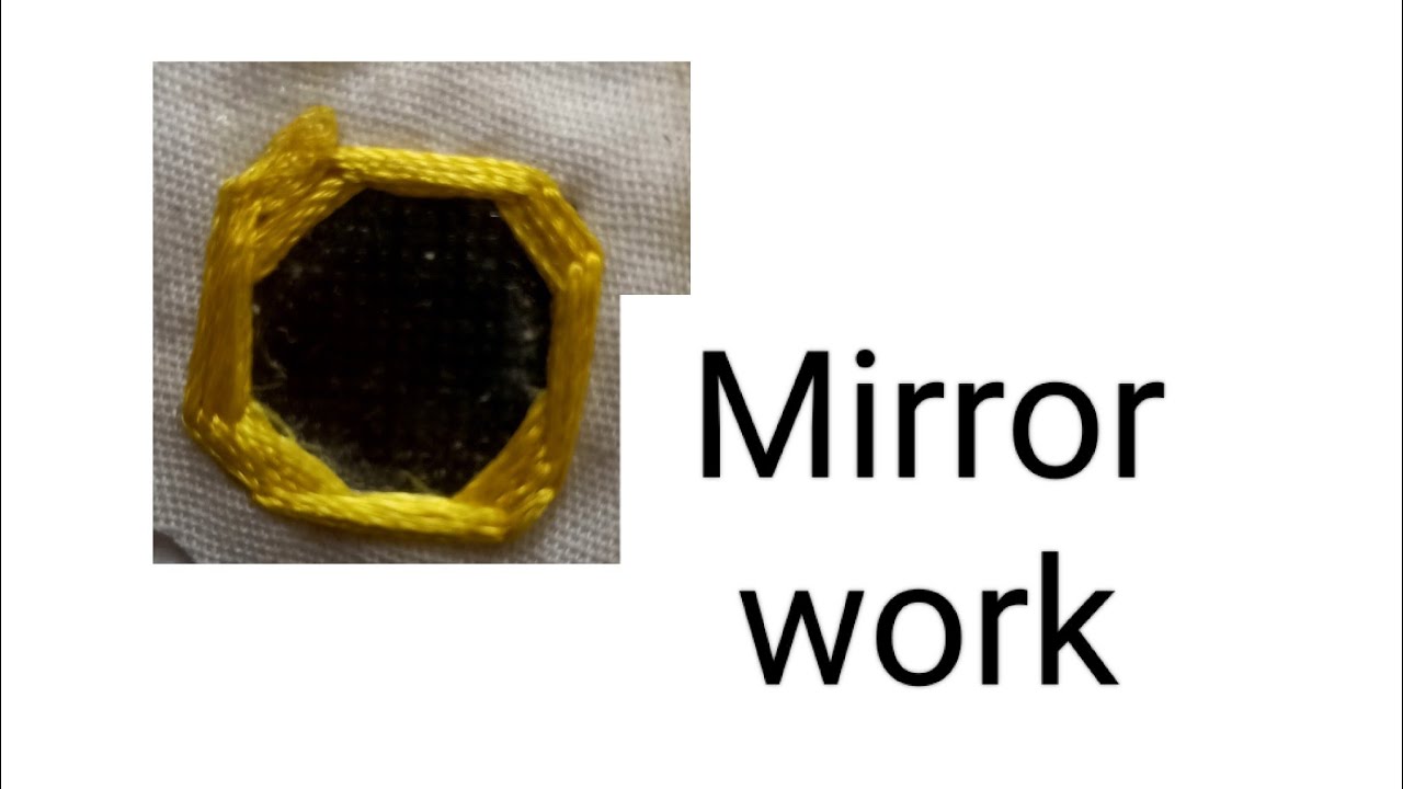 Mirror work in aari for beginners/Mirror work in aari