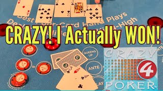 FINALLY! I Had to LEAVE Las Vegas To Have a BIG WIN On Crazy 4 Poker! Live Play Gate City Casino NH! screenshot 3