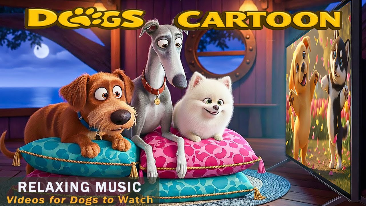 Cartoons for Dogs: BEST Boredom Busting Videos for Dogs Home Alone | Relax Dog TV for Dogs to Watch