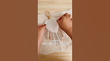 Tutoria da Folha no Canal Donage Macramê #macrame #tutorial #artesanato #macrametutorial #folha #diy