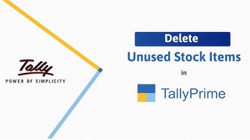 Deleting Unused Stock Items in Tally Prime
