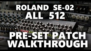 Roland SE-02 (Moog Mini-Moog remake) Complete Sounds Only Demo of all preset patches, no talking