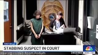 Stabbing suspect appears unresponsive during Miami-Dade bond court hearing