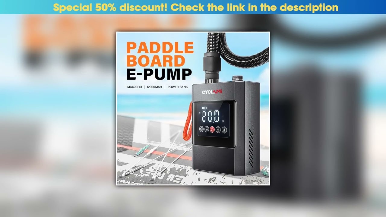 Best SUP Pump Stand-Up Paddle Rechargeable 20PSI Inflatable PVC Boat Kayak Accessories for Surfing•