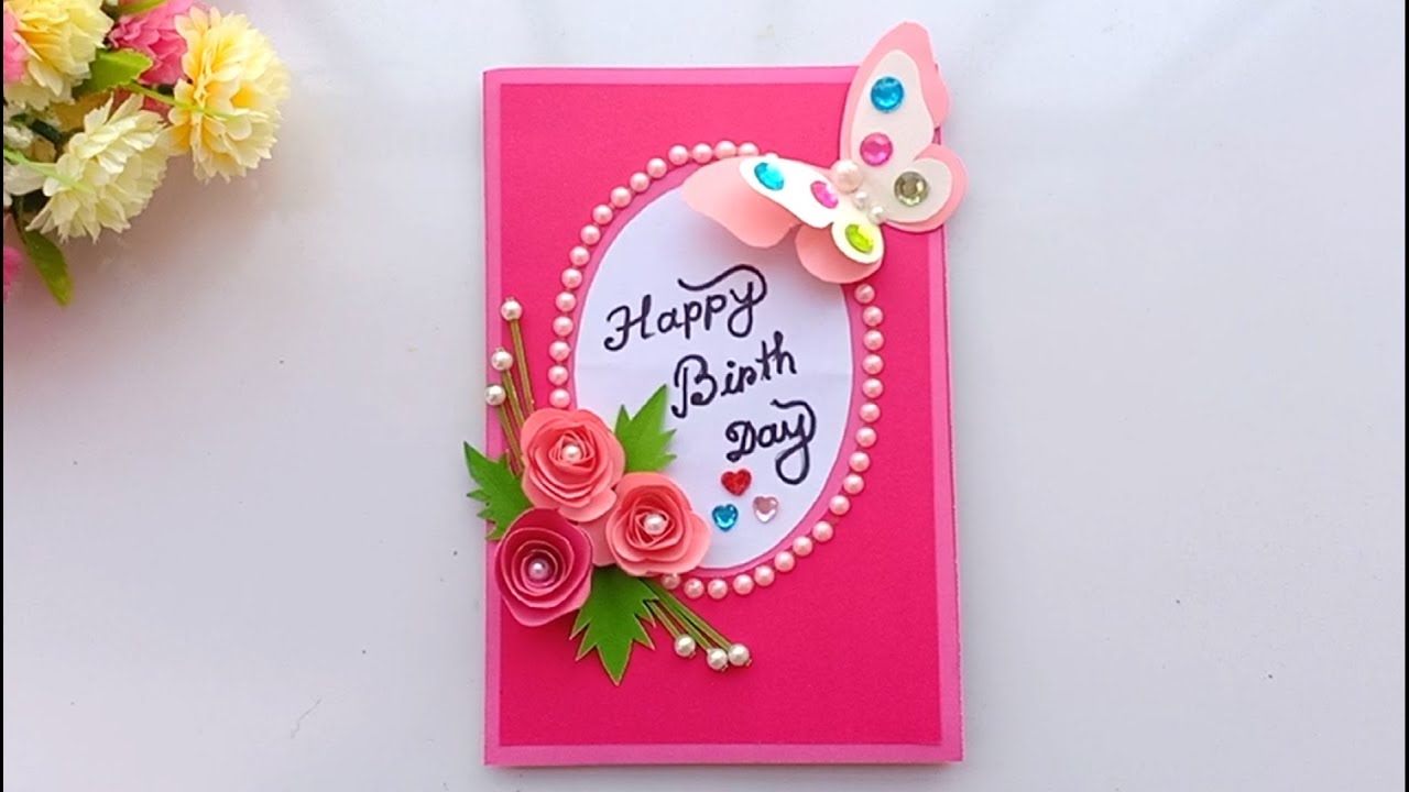 Beautiful Handmade Birthday card//Birthday card idea. - YouTube