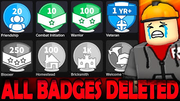 Your roblox profile badges will be deleted soon... (Another Classic Feature Removed)