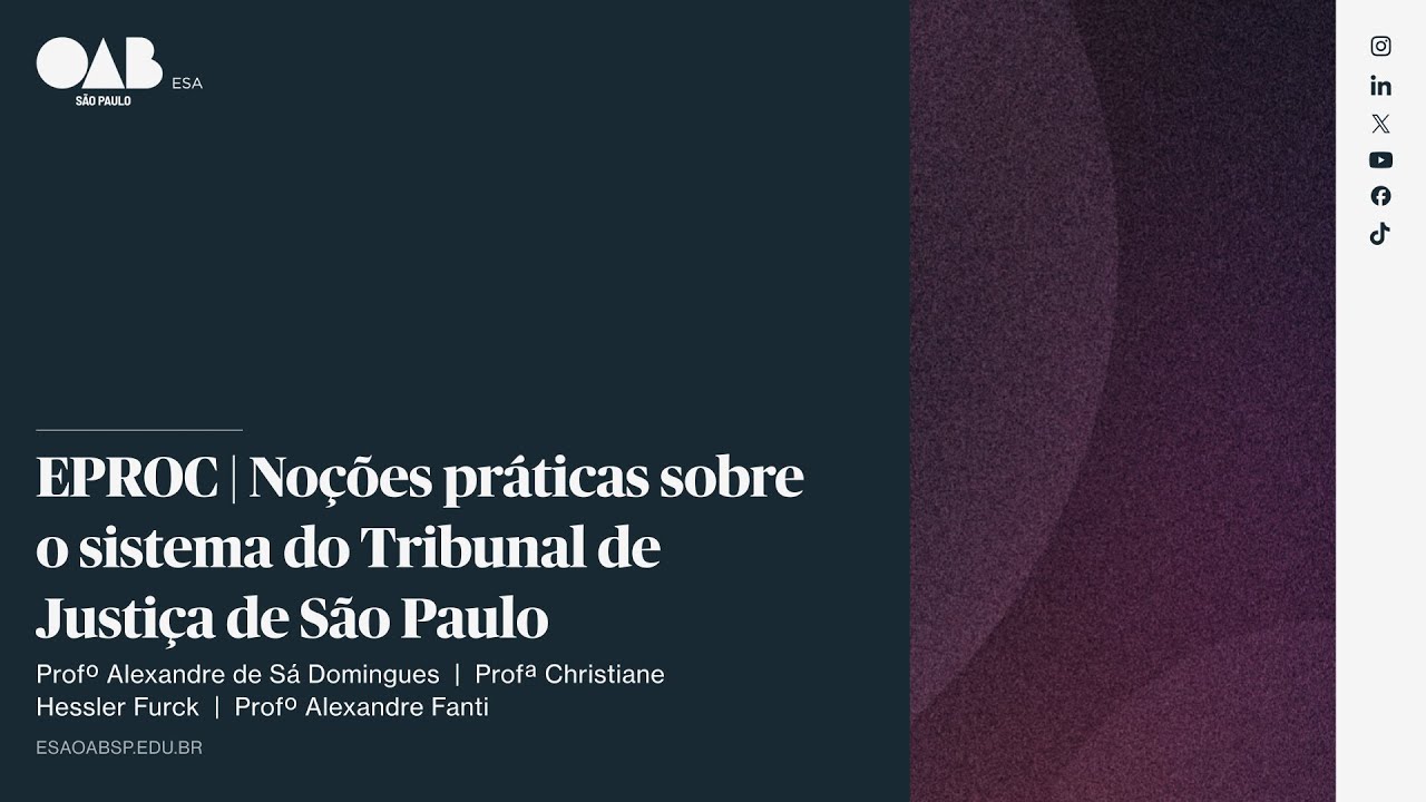 Eproc | Noções práticas sobre o sistema do TJSP