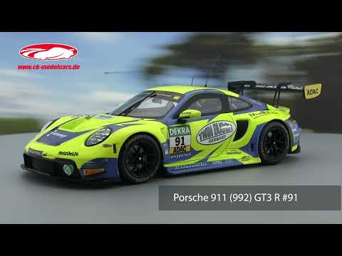 ck-modelcars-video:  Porsche 911 GT3 R #91 ADAC GT Masters 2024 J. Kapfinger, M. Kapfinger 1:18 Ixo