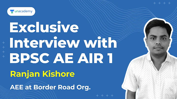 Exclusive Interview with BPSC AE AIR 1 | Ranjan Ki...