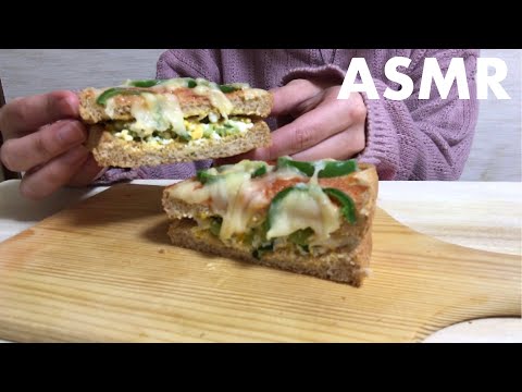 [ASMR]ピザトースト 咀嚼音 Mukbang Pizza Toast Eating Sounds *No Talking*