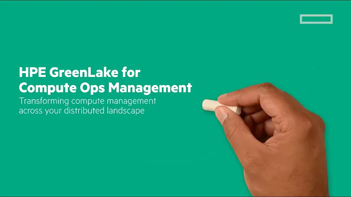 HPE GreenLake for Compute Ops Management | Chalk Talk