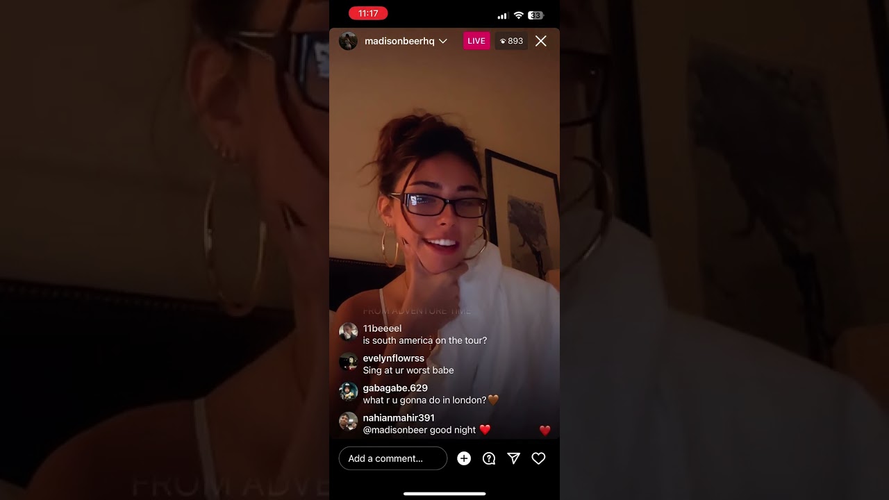 madison beer instagram live