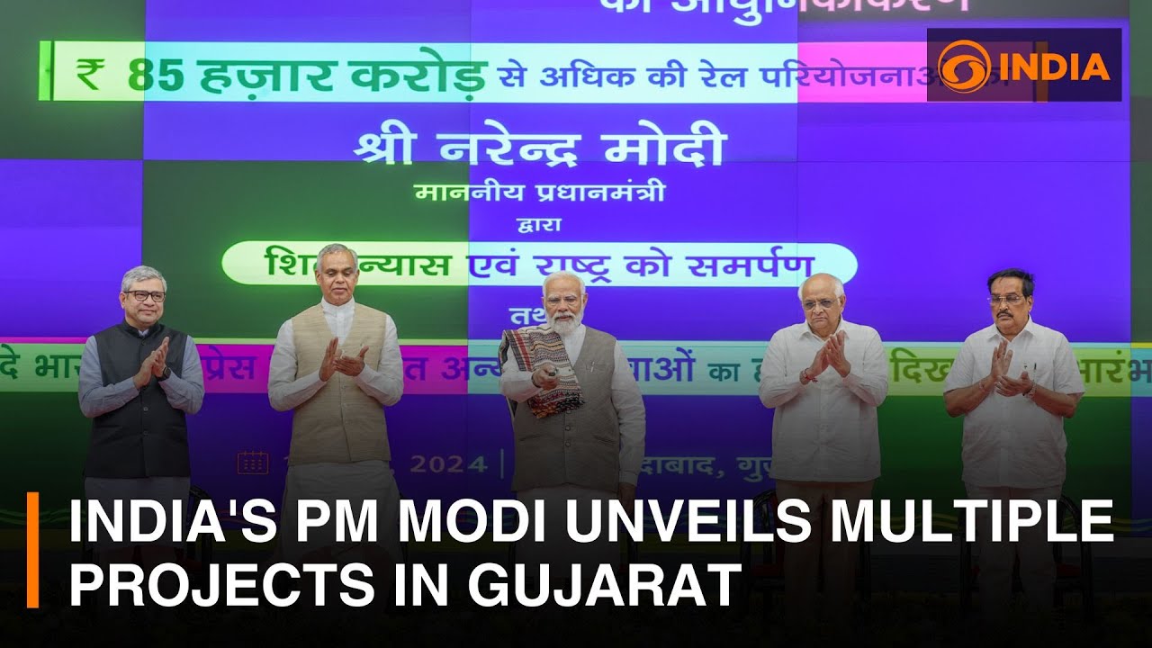India's PM Modi inaugurates multiple developmental projects in Gujarat | DD India