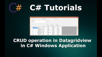 CRUD(Insert Update Delete) Operations in Datagridview in C# Windows Application