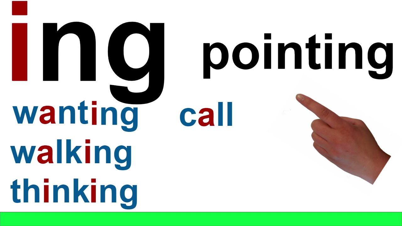 Easy Spelling Pattern: ING in Pointing