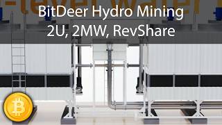 BitDeer Hydro Mining, 2U, 2MW, RevShare