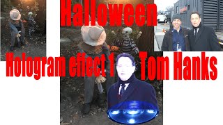 Halloween 2020 hologram effect in Photoshop | Tom Hanks with scarecrow and skeleton 1 screenshot 5
