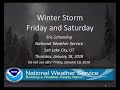Utah Winter Storm, Friday, January 19, 2018