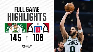 FULL GAME HIGHLIGHTS: Celtics DOMINATE Clippers with 145-108 win on the road