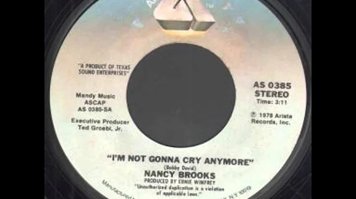 Nancy Brooks - I'm Not Gonna Cry Anymore