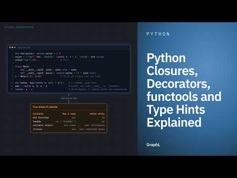 Python Closures, Decorators, functools and Type Hints Explained