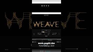 generative typography explorations. play around @ weave.pages.dev.  #generativeart #creativecoding