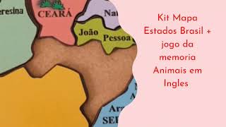 Quebra Cabeça Mapa Estados do Brasil + Jogo da Memoria Animais em Ingles screenshot 2