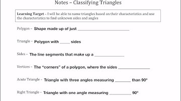 Unit 4, Lesson 1 — Classifying Triangles