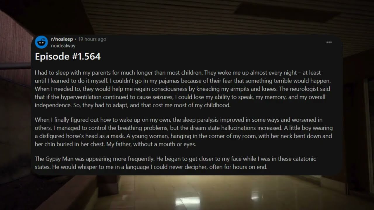 I had to sleep with my PARENTS for much longer than most CHILDREN.