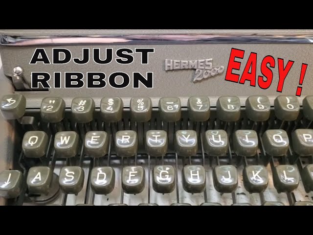 Hermes 2000 Typewriter, Adjusting Ribbon Vibrator/Lift, Cutting