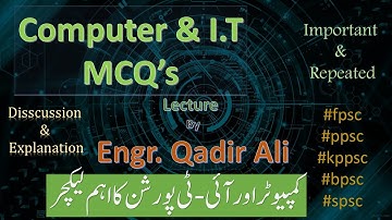computer, I.T Portion Lecture series by Engr Ghulam Qadir part I for #FPSC #KPPSC #PPSC #SPSC #FIA