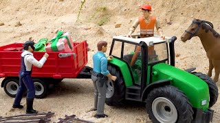 La policía ayuda al tractor a buscar el vehículo y el caballo robados