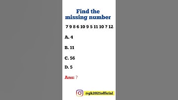 Find the missing number|| Reasoning question ssc gd 2021 #sscgd #net #shorts
