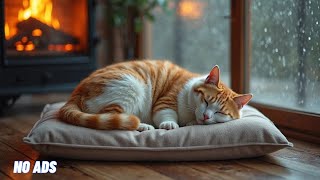Calming music for Cats 🎵 Cat anxiety music with rain sound | Cat music for sleep | Piano cat music