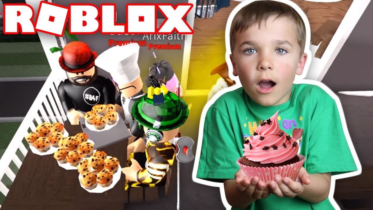 Having A Cupcake Party At My Brothers Elite Bakery In Roblox Bloxburg Youtube - decorating cake videos games on roblox cupcakes dining chair